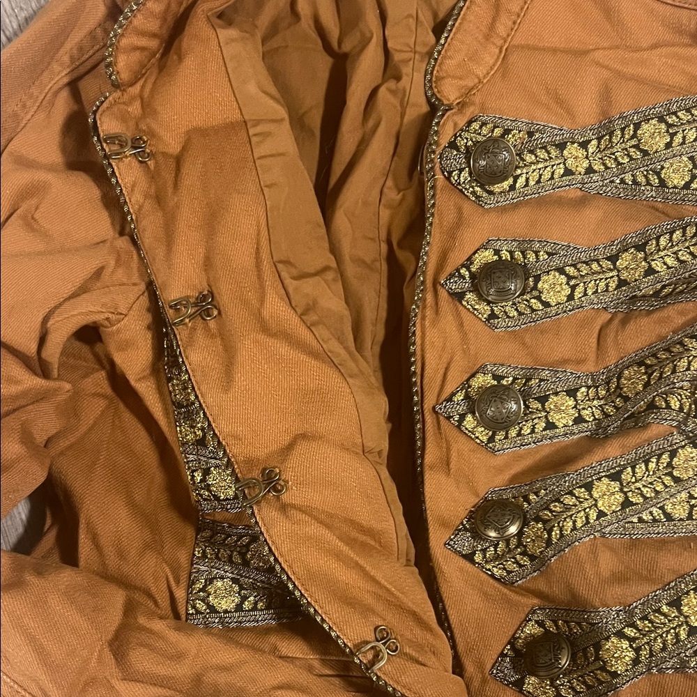 Free People Twill Band Military Jacket Size S - Picture 5 of 5